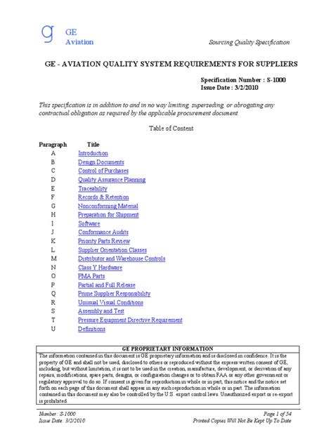 ge aviation quality requirements.